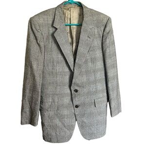 Savile Row Sport coat 40 R Wool Plaid made in Italy